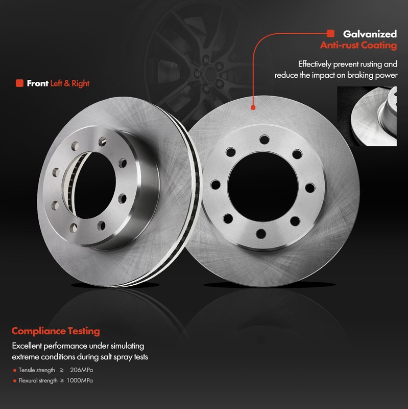 Front Disc Brake Rotors & Ceramic Brake Pads for Ram 2500 3500 Dodge Ram 2500 gallery