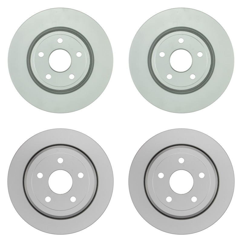 Bosch QuietCast Front Rear Rotors Disc Brake Pad Kit For Durango Grand Cherokee