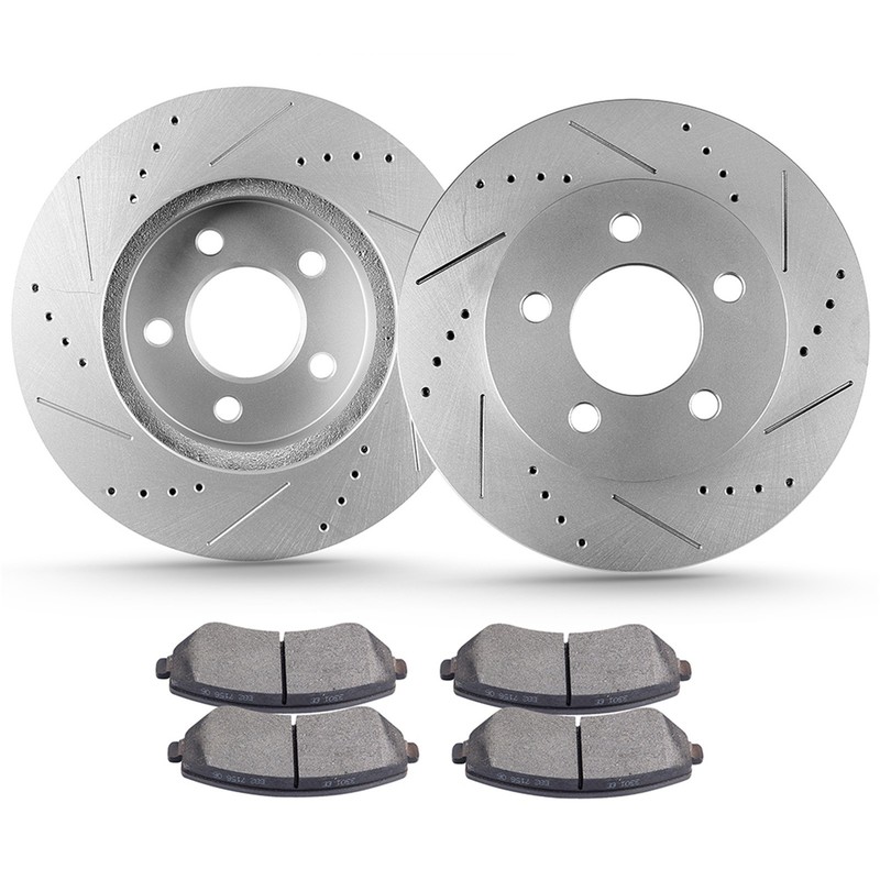 Front Brake Rotors And Ceramic Pads For Jeep Liberty 2002-2007