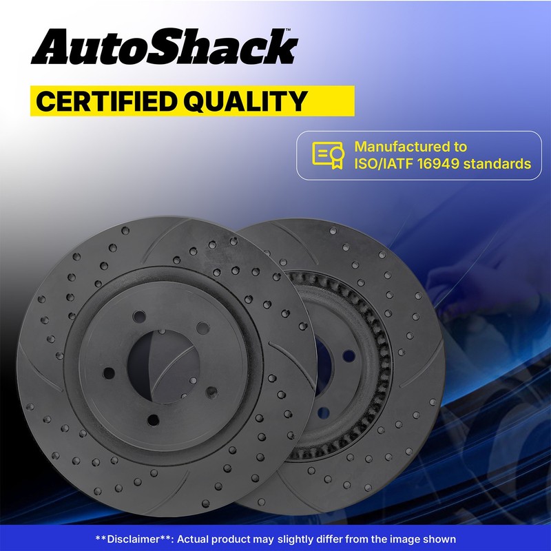 Front Rear Drilled Slotted Brake Rotors Set for Honda, Accord 2005-2017 gallery