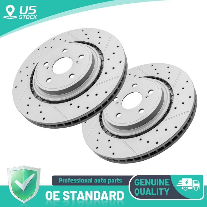 Front Drilled Brake Rotors for Lexus RX350 Base RX350h 2023-25 Highlander 20-25