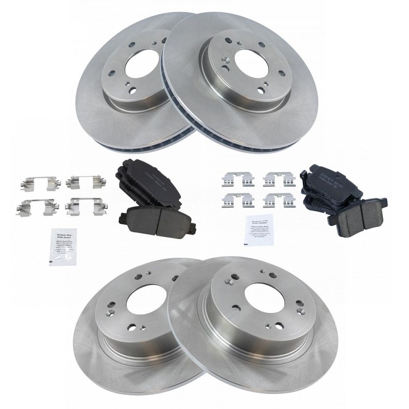 TRQ Brake Rotor & Premium Posi Ceramic Pad Front & Rear Kit for Honda Accord gallery