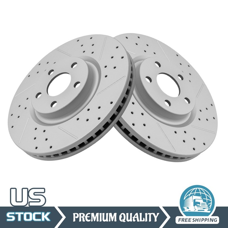 316mm Front Drilled Brake Rotors for 2015 – 2020 Ford Edge Lincoln Continental