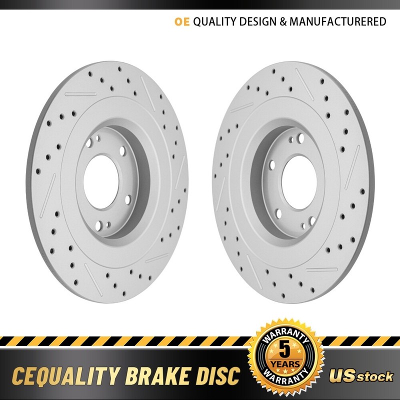 302mm Rear Drilled Disc Brake Rotors for Eclipse Cross Outlander PHEV Sport RVR