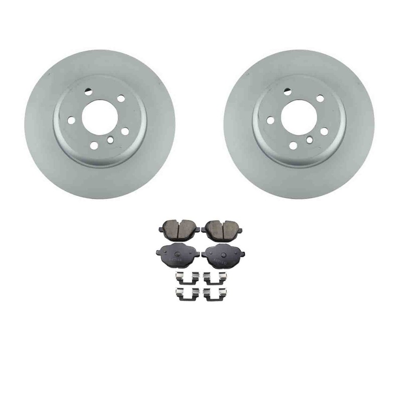 Zimmerman Rear Rotors Akebono Euro Disc Brake Pads Kit For BMW F10 535i xDrive