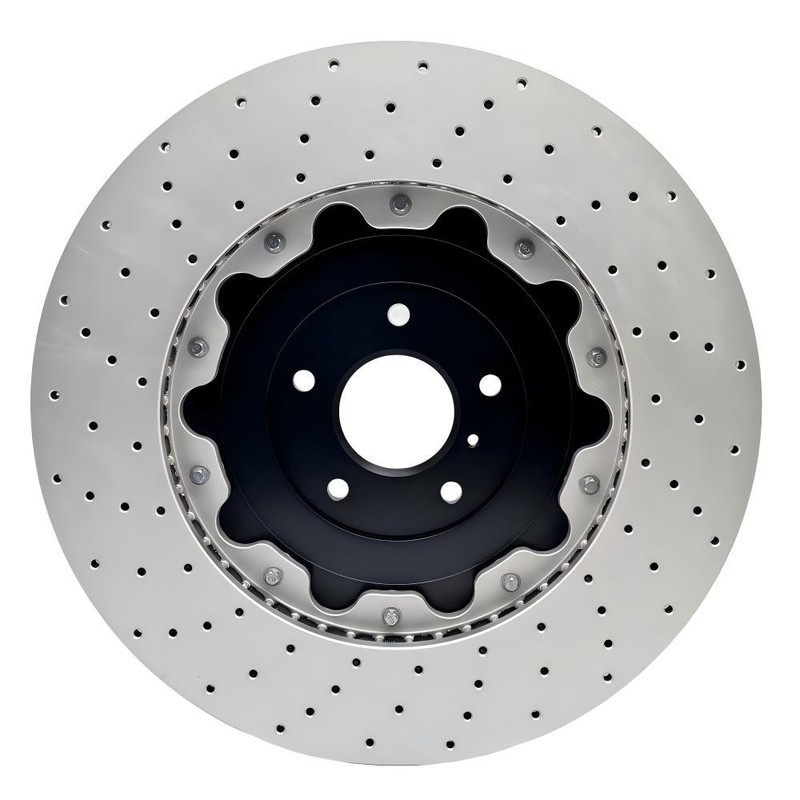 Two-Piece Drilled Floating Front Disc Brake Rotor 40206KB50A For Nissan GT-R gallery