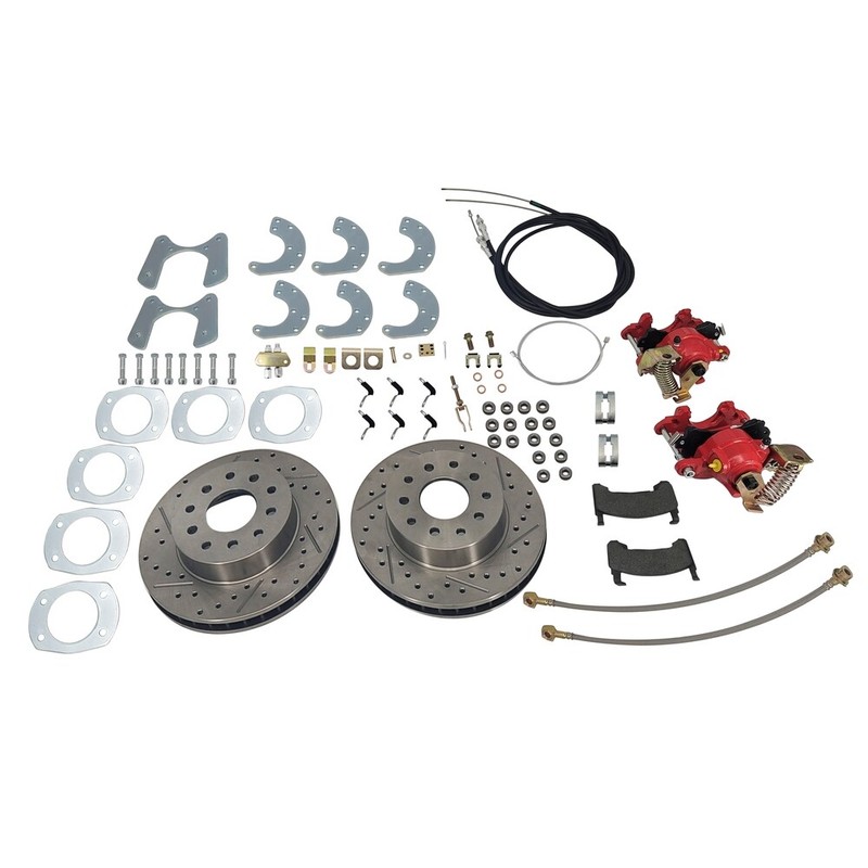 Brand New Universal Rear-End Disc Brake Conversion Kit Red Fits For Ford 9 Inch gallery