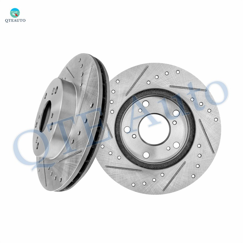Front Drilled Slotted Brake Disc Rotors 262mm For 2011-2015 Honda CR-Z