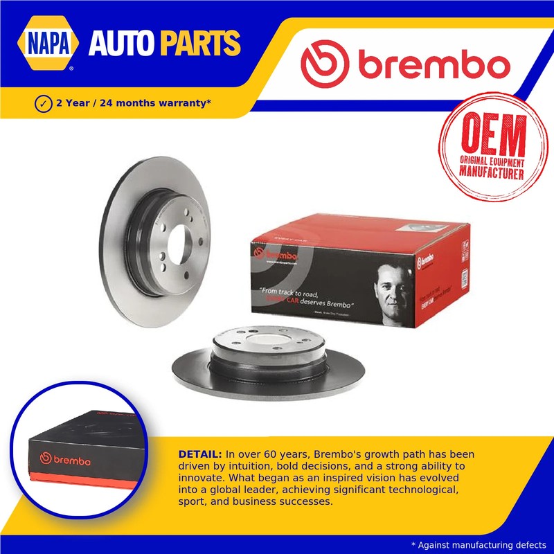 2x Brake Discs Pair Solid fits MERCEDES C280 S203, W203 3.0 Rear 05 to 07 290mm