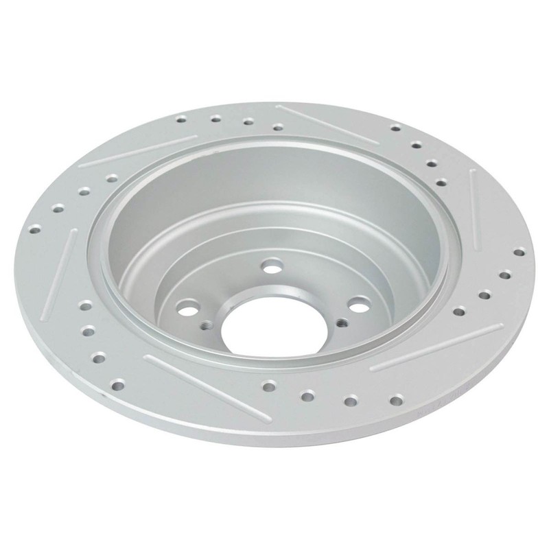 Performance Drilled & Slotted Front & Rear Zinc Coated Brake Rotor Set gallery