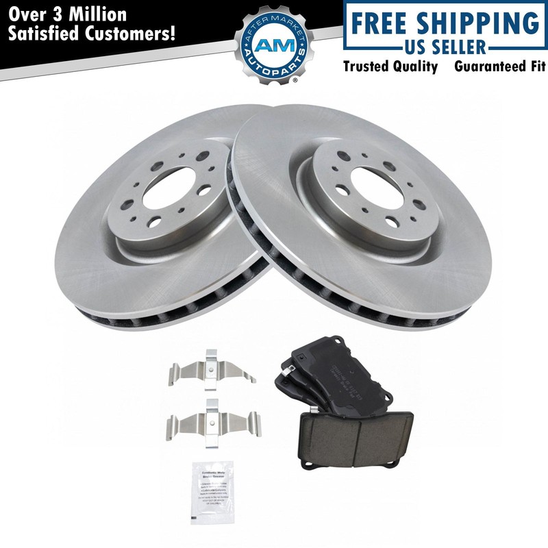 Front Brake Pad & Rotor Kit Brake Rotor For 2004-2007 Volvo S60 V70
