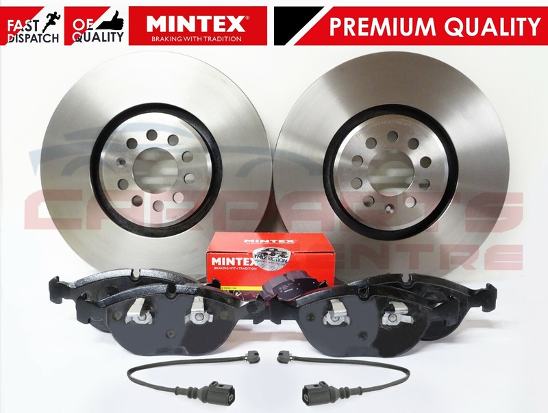VW GOLF MK5 R32 FRONT 345MM VENTED BRAKE DISCS MINTEX PADS SET