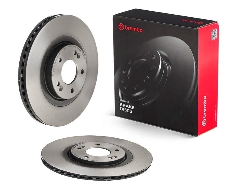 Brembo 09.E237.11 Prime UV Coated Vented Brake Rotors – Front Pair