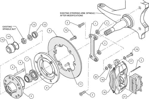 Wilwood 140-1035-BD Forged Dynalite Front Drag Brake Kit gallery
