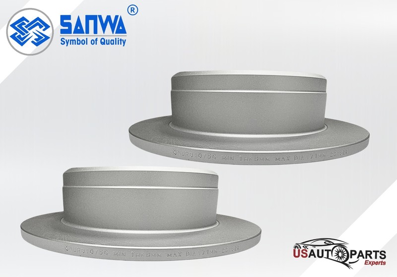 SET OF 2 REAR BRAKE ROTOR SOLID & GEOMET COATED 269mm FOR TOYOTA CAMRY 1992-2003 gallery
