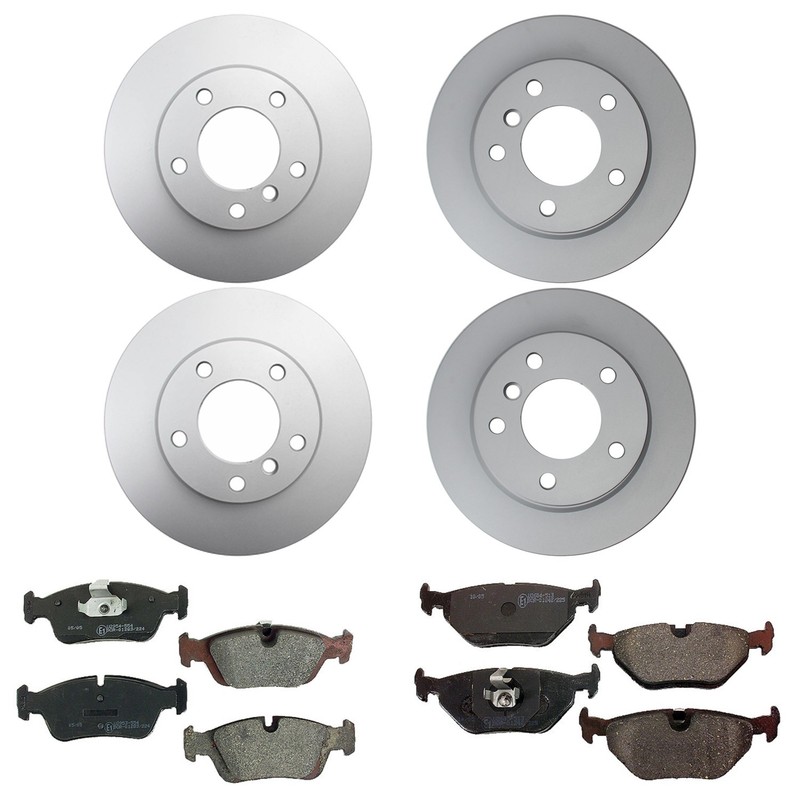 Hella Front & Rear Rotor Low-Met Disc Brake Pad Kit for E5 Z4 M54 Convertible
