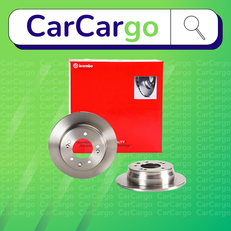 Brembo Solid Rear Brake Discs Pair For Hyundai ix35 2.0 CRDi 2010-2015 262 mm