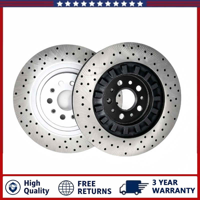 New Fit Maserati Ghibli Quattroporte Front Brake Rotors set of 2 670030935 US gallery