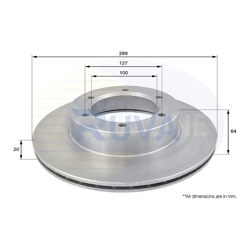 Fits Toyota Hilux 1983-2005 + Other Models Ruva Front Brake Disc #1