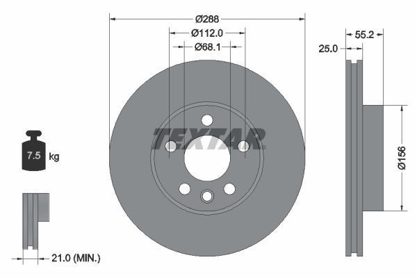 Textar Front Discs & Brake Pads Fits Ford Galaxy Seat Alhambra VW Sharan gallery