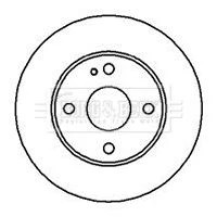 Borg & Beck BBD4051 Front Brake Discs Pair 235mm Vented Fits Mazda Sao 121 323 C