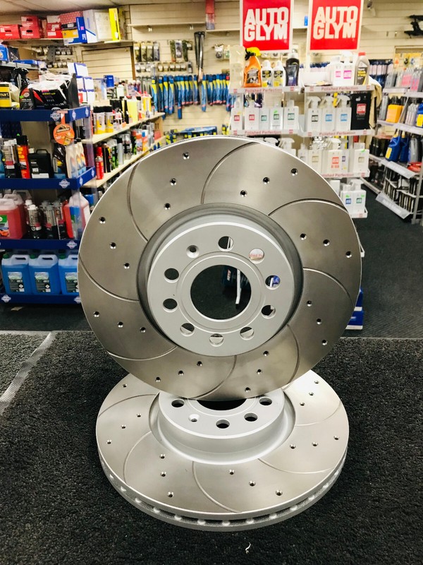 FOR PEUGEOT 3008 1.5 BLUEHDI S/S GTLINE FRONT DRILLED GROOVED BRAKE DISCS & PADS