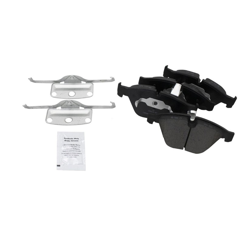 Front Ceramic Brake Pad Performance Drilled Slotted Coated Rotor Kit gallery