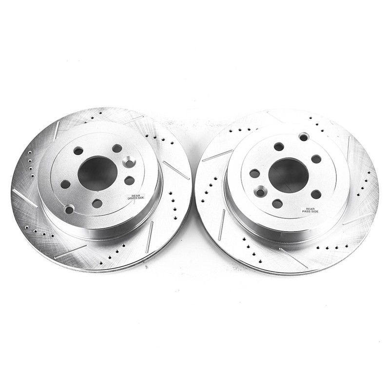 EBR1094XPR Powerstop 2-Wheel Set Brake Discs Rear for Land Rover LR2 2008-2012
