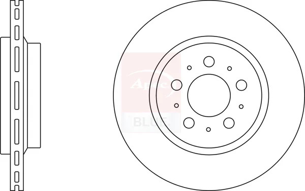 2x Brake Discs Pair Vented fits VOLVO XC90 Mk1 2.5 Rear 02 to 14 308mm Set New