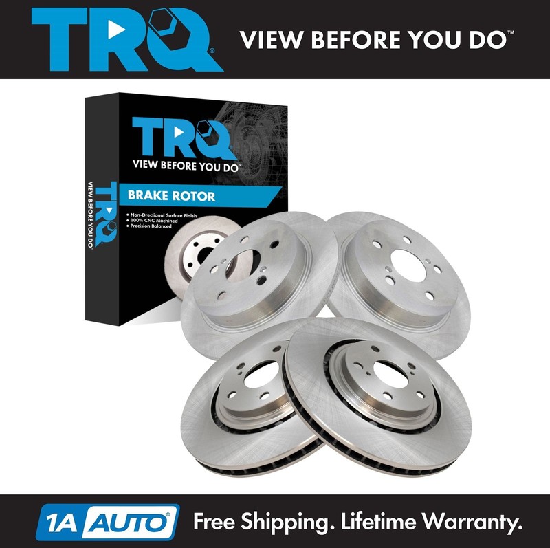 TRQ Front & Rear Brake Rotors Set Fits Lexus