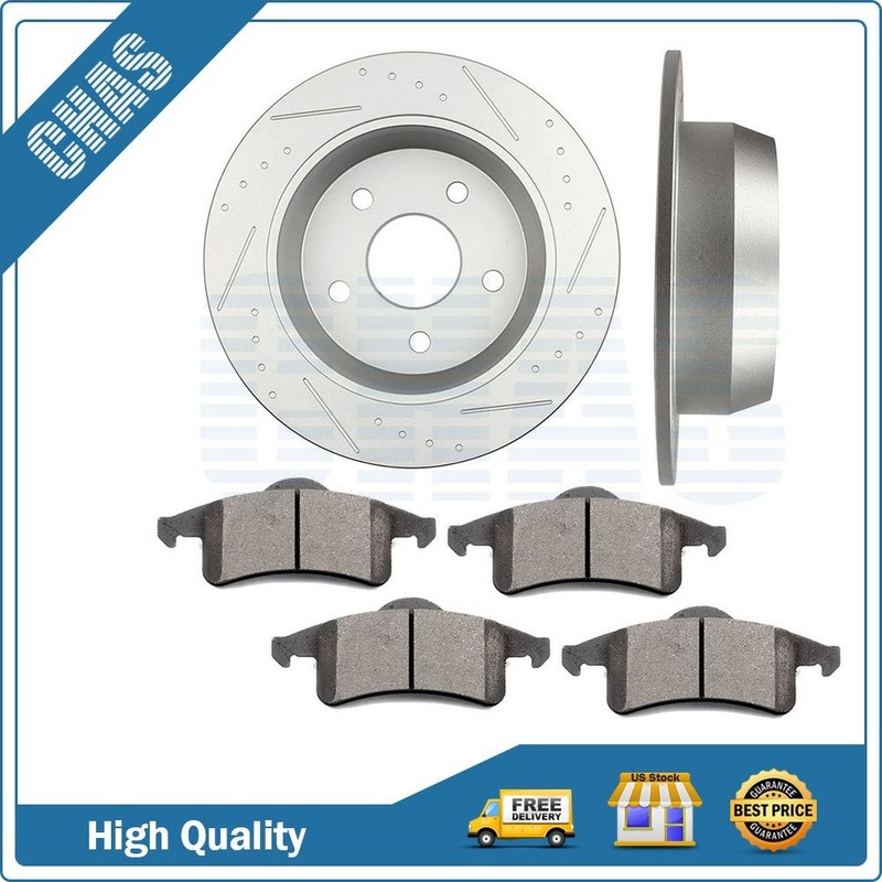 Rear Brake Ceramic Pads And Rotors For Jeep Grand Cherokee 1999-2004 Kit Discs