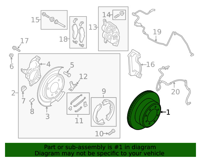 Genuine Ford Rotor Assembly - Brake Rear PC3Z-2C026-A gallery