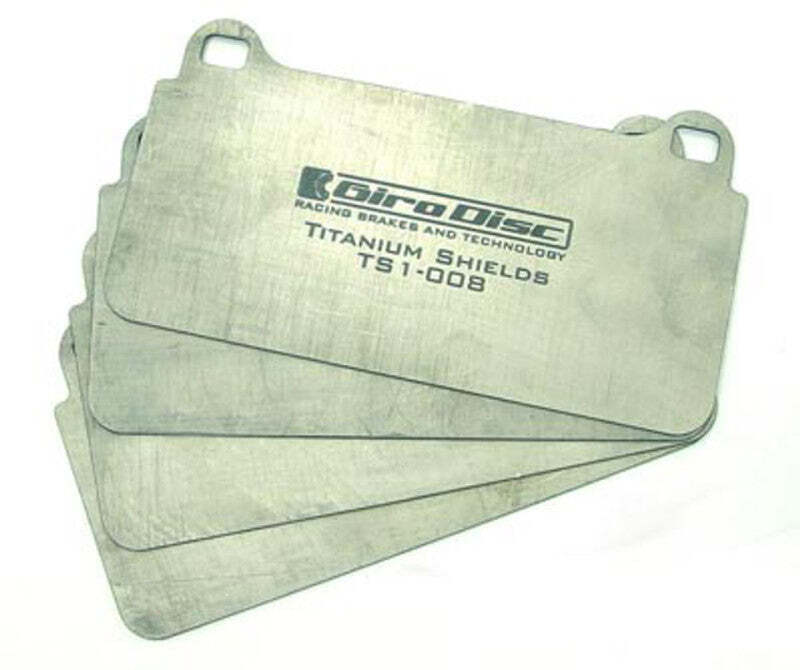 GiroDisc Front Titanium Pad Shields Fits 97-13 Chevrolet Corvette Z51 (C5/C6)