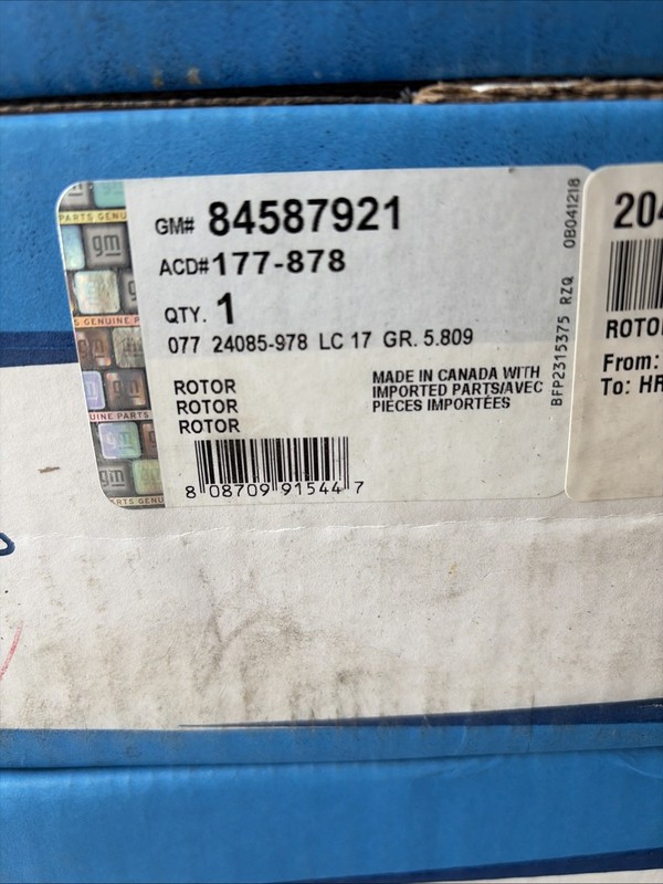GM Genuine Parts 177-878 Disc Brake Rotor For Select 01-21 Chevy GMC 84587921