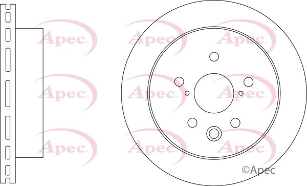 2x Apec Red Rear Brake Discs 290mm Fits Lexus Is 4243153020