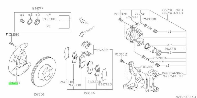 SUBARU Genuine OEM Front Brake Backing Panel Dust Shield 2008-18 Forester gallery