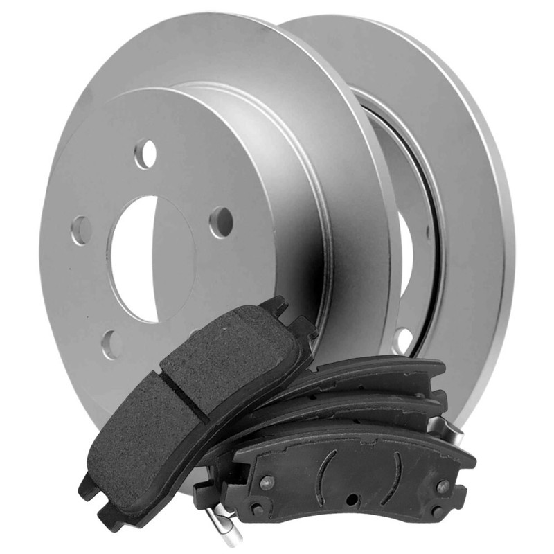 Rear Solid Brake Rotors & Ceramic Pads For Chevrolet Impala; Monte Carlo; 278mm gallery