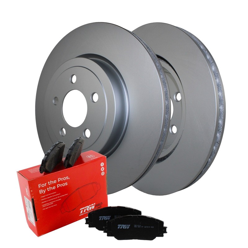 Front Standard Brake Kit 345mm Rotors & TRW Pro Ceramic Pads For Chrysler Dodge