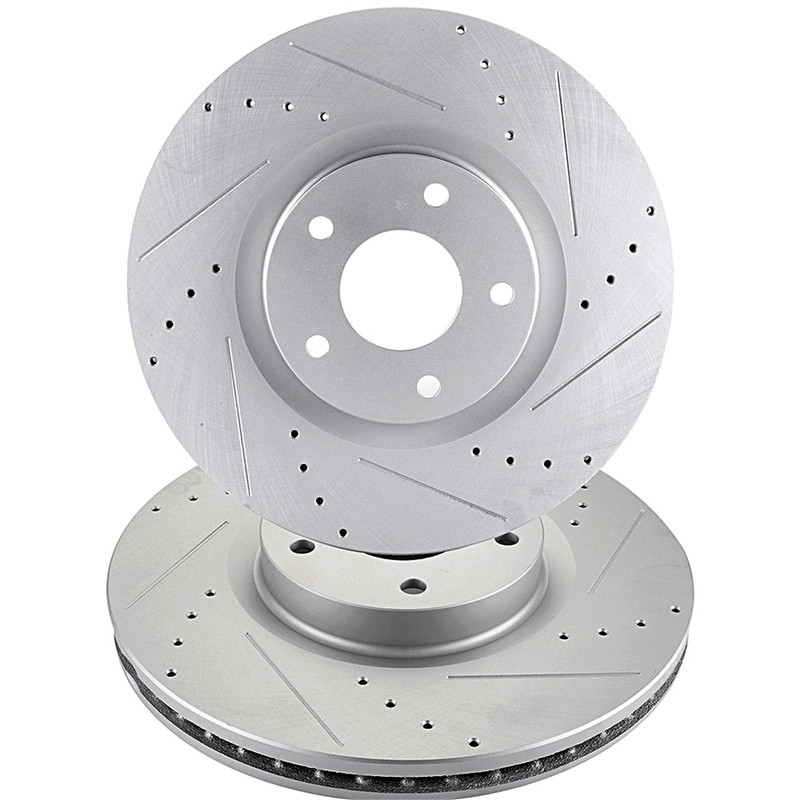 Front Brake Rotors Discs For NISSAN MAXIMA 2010 2011-2014 Slotted Drilled 2pcs