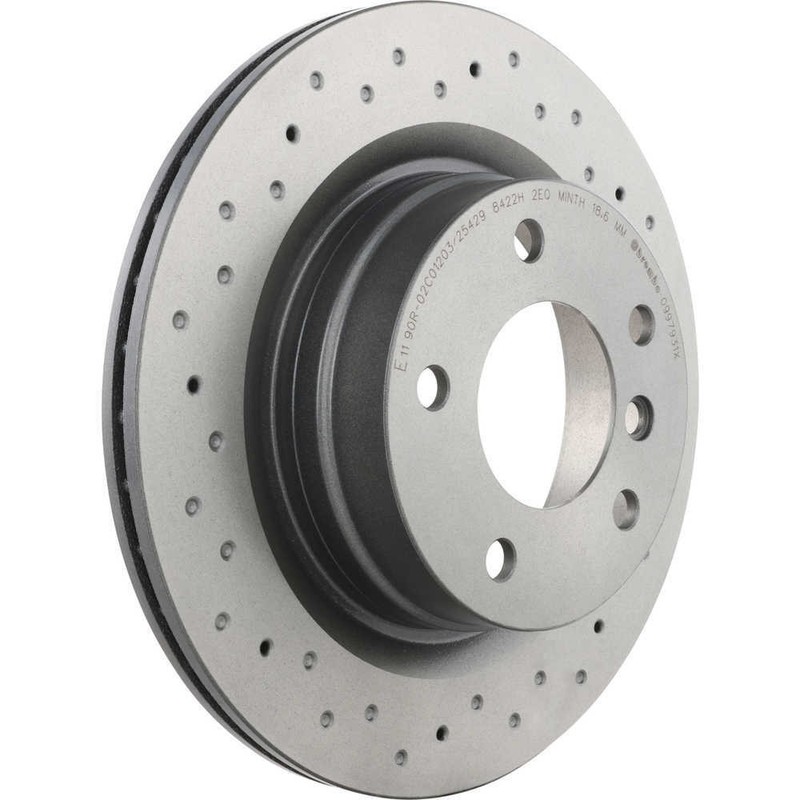 Disc Brake Rotor-Premium Xtra Cross Drilled UV Coated Rotor Brembo 09.9793.1X