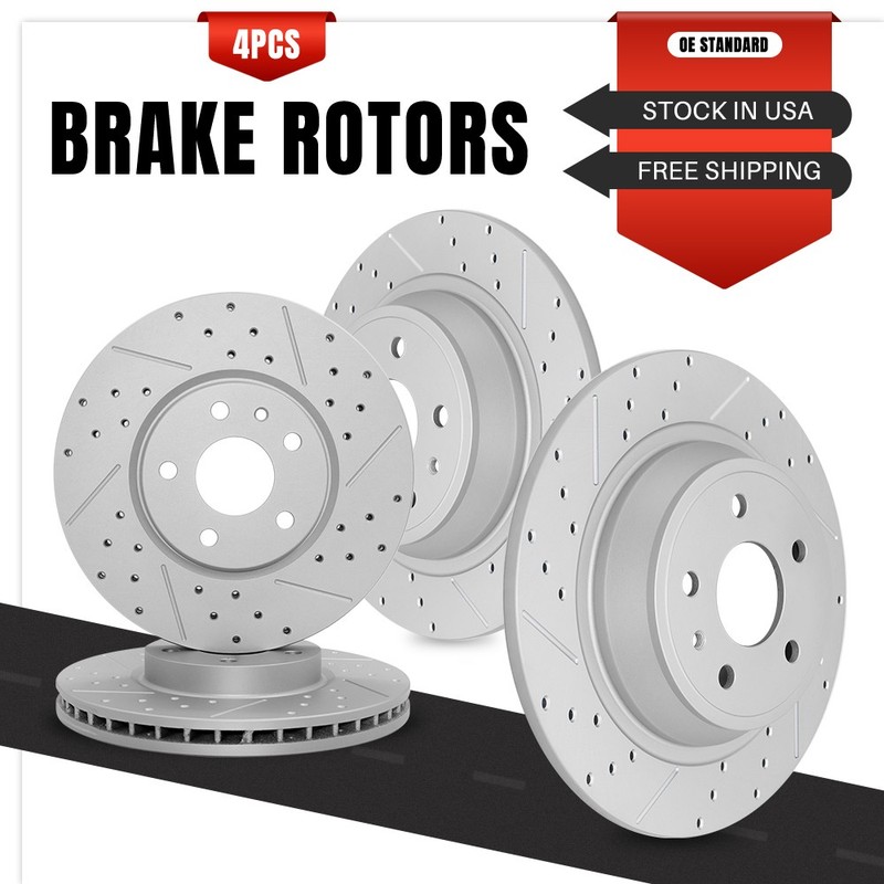 300mm Front 302mm Rear Drilled Disc Brake Rotors Kit for Ford Fusion Lincoln MKZ