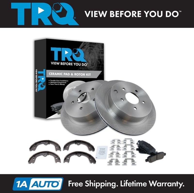 TRQ Rear Brake Pad & Rotor Kit Fits 2006-2018 INFINITI 2003-2007 Nissan