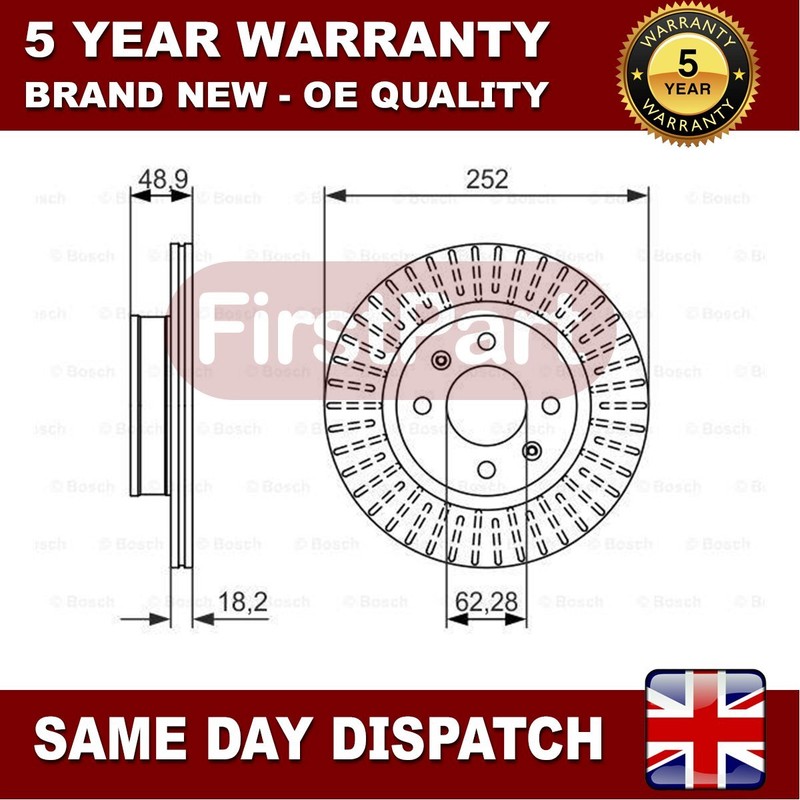 Fits i10 Picanto 1.0 1.1 CRDi 1.2 + Other Models Firstpart Front Brake Disc