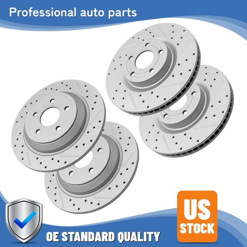 Front & Rear Disc Brake Rotors Set For Ford Escape Bronco Sport Lincoln Corsair