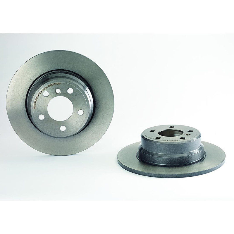 Fits 2000-2006 BMW X5 Front + Rear Coated Brake Rotors - Brembo Premium OE gallery