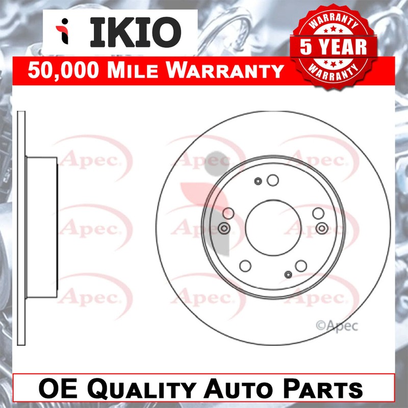 Fits Honda Accord 2008-2015 2.0 2.2 D Brake Disc Rear Ikio 42510TA0A02