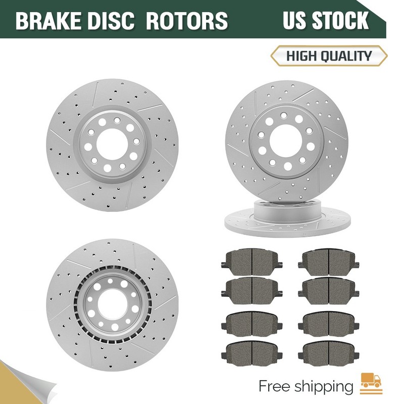 Front Rear Brake Rotors & Ceramic Pads for 2016 – 2020 Fiat 500X Jeep Renegade