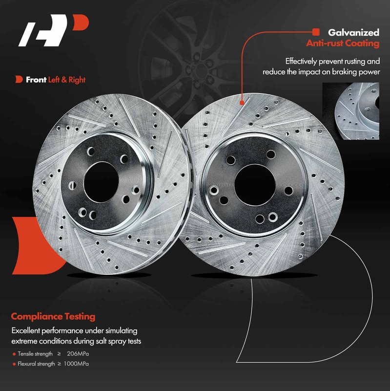 Front Drilled Brake Rotors & Ceramic Brake Pad for Benz W203 C209 R172 C300 R171 gallery