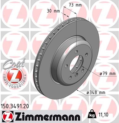 Zimmermann 150.3491.20 Brake Disc for BMW