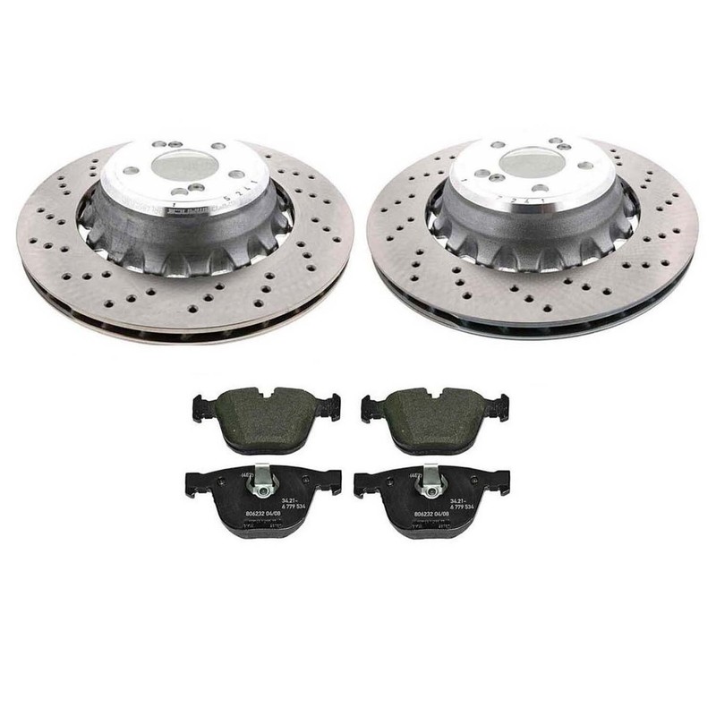 SHW OEM Rear Brake Kit 385mm Disc Rotors Genuine Pad Set For BMW F85 X5 F86 X6 M